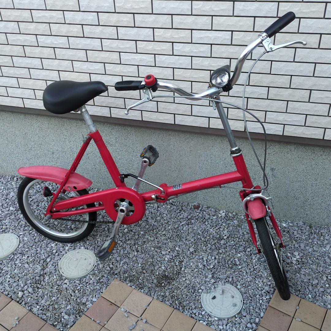 【引取限定】赤い折りたたみ自転車