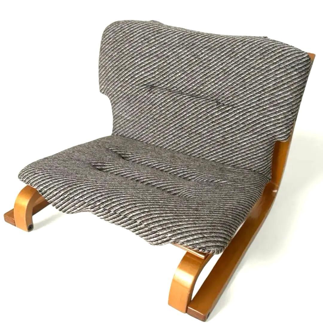 希少✨ 徳島県立工業技術センター 新日本木工 曲木 低座椅子 胡坐楽座椅子