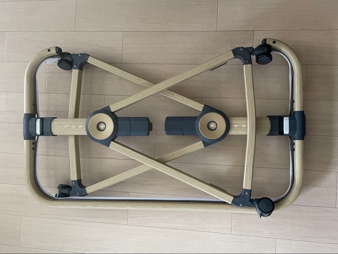 HZDMJ 新型ベビーベッド　説明書付き　グレー　折りたたみ　キャスター付き