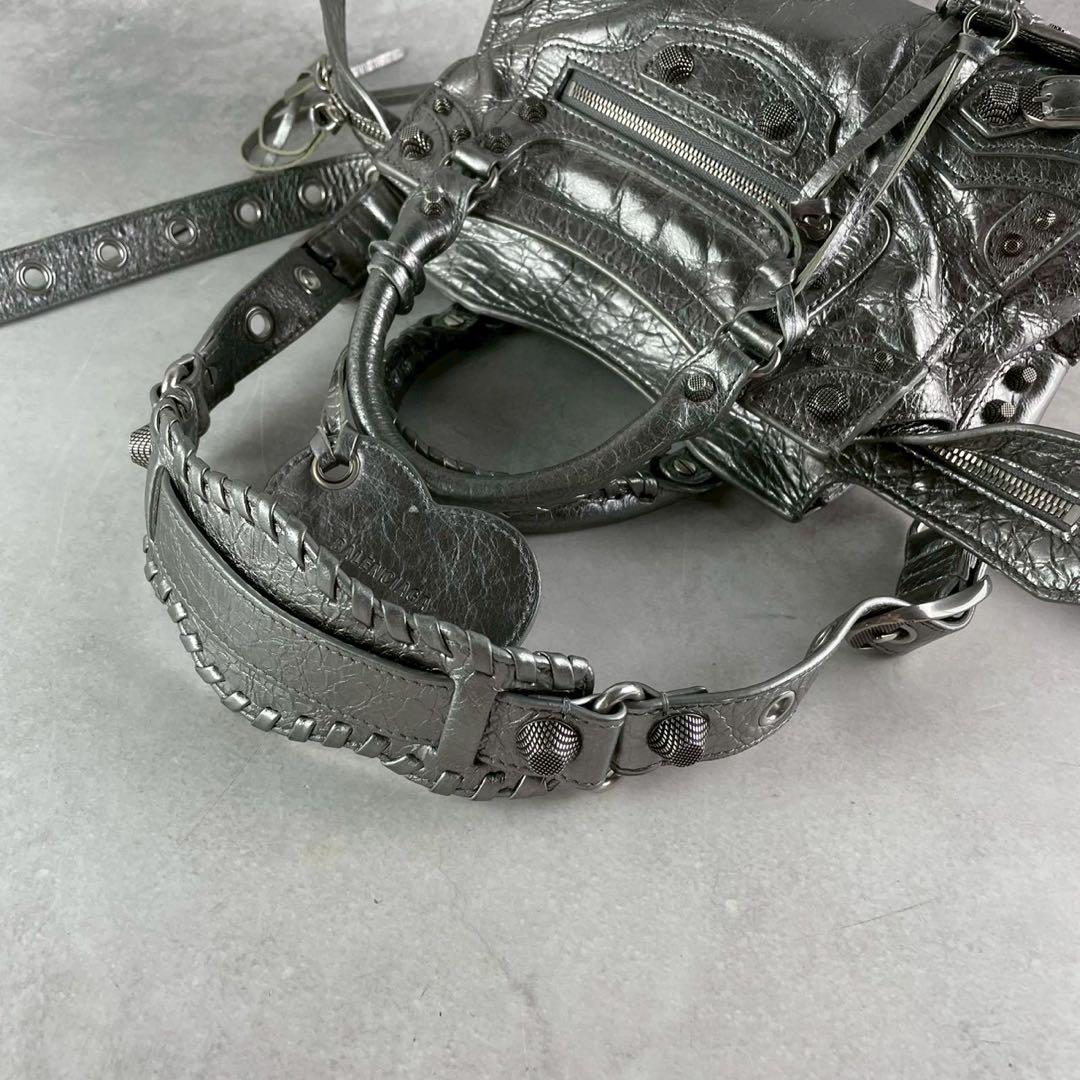 【極美品】バレンシアガ NEO CAGOLE 2wayハンド シルバー