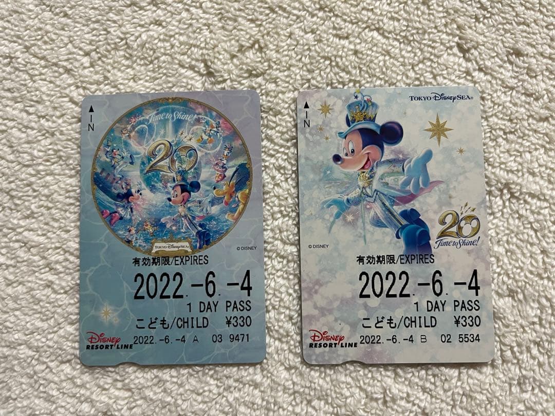 ディズニーリゾートライン20周年フリーきっぷコンプ10枚& 記念限定きっぷ台紙付