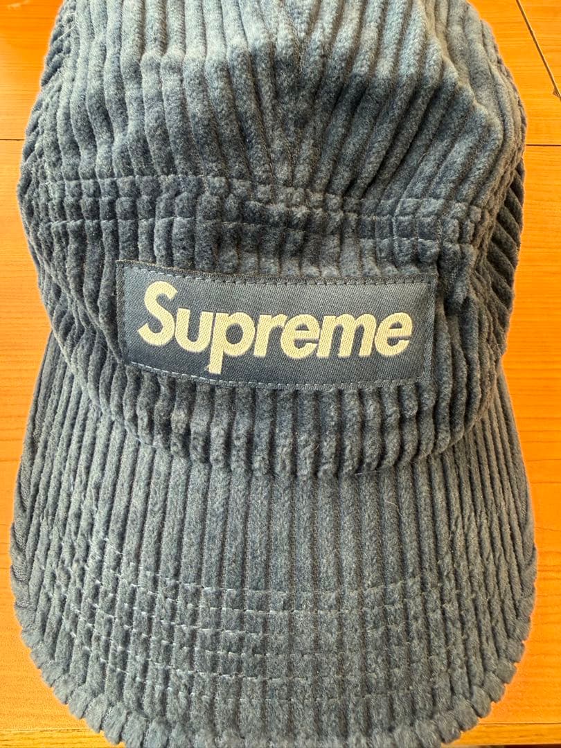 Supreme コーデュロイキャップ　ネイビー