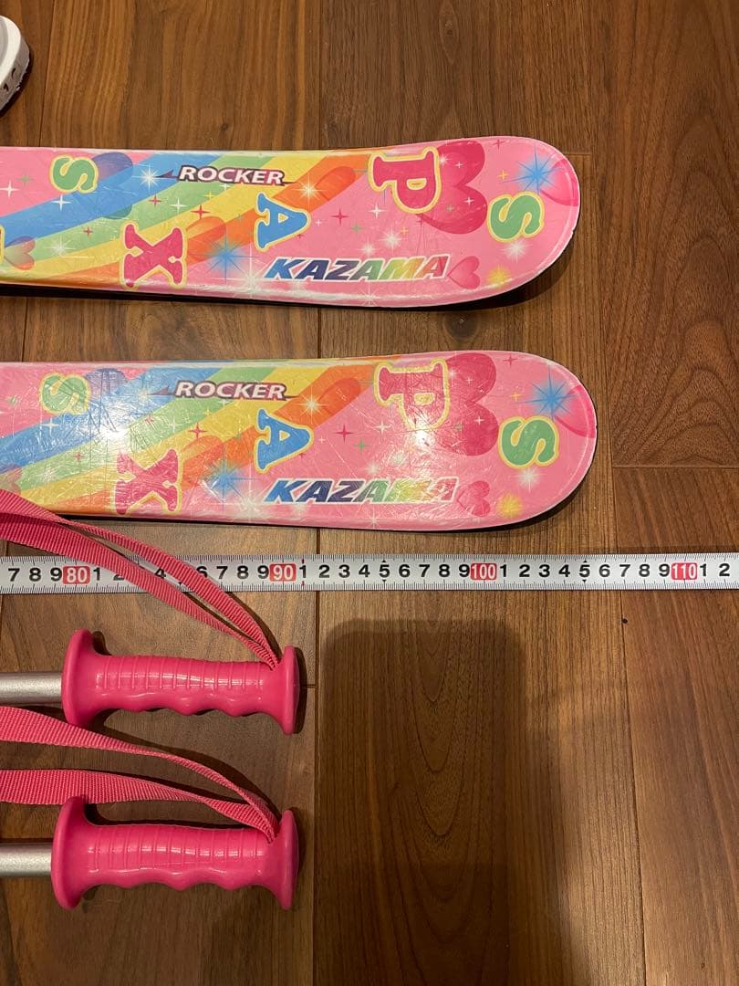 KAZAMA カザマ　SPAX キッズ スキー106㎝　ストック　ブーツ　セット