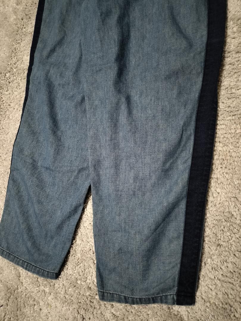 ブルーブルー/再構築ワイドテーパードデニムパンツ/インディゴ染め/SIZE 3