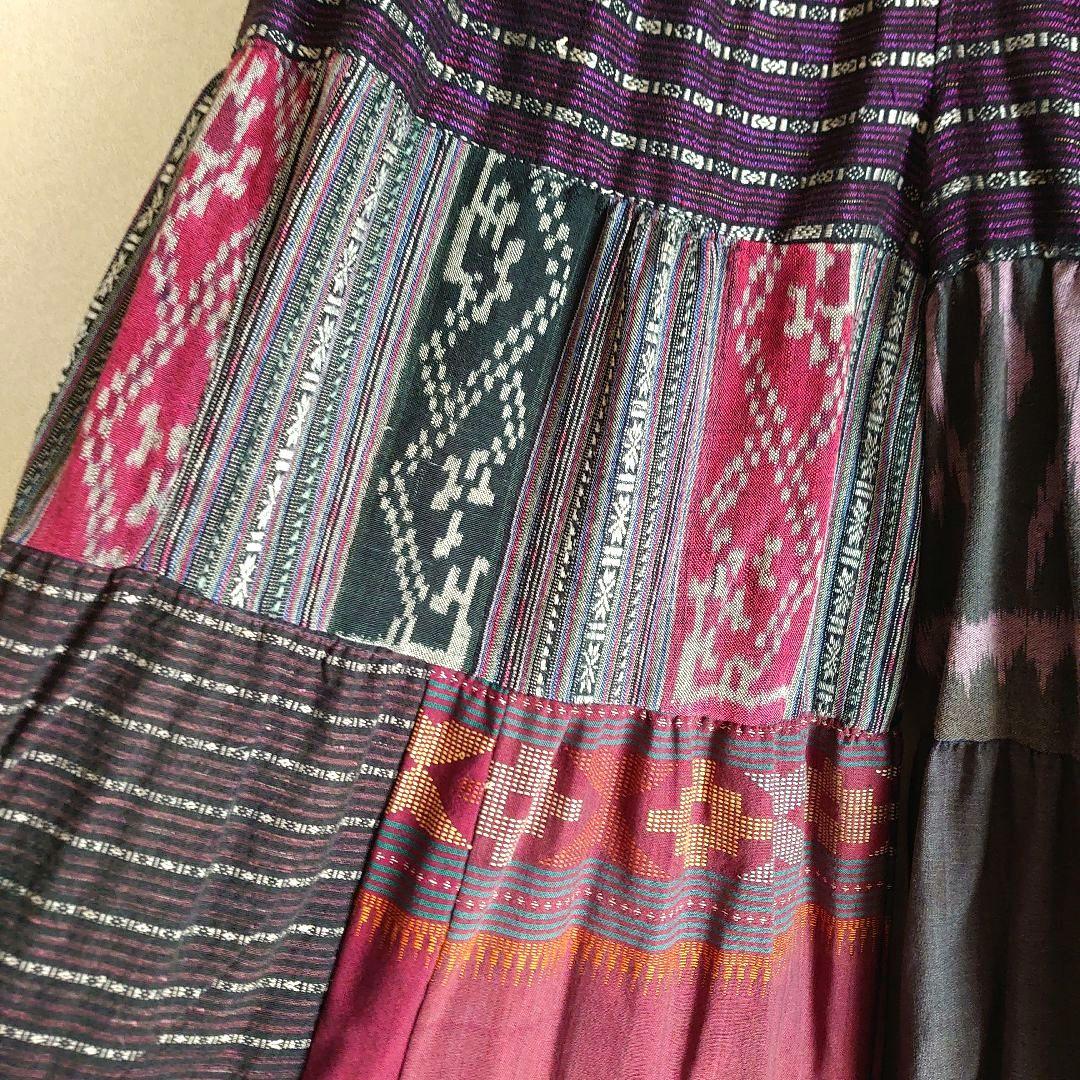 一点もの。古布 エスニック フレアパンツ パッチワーク