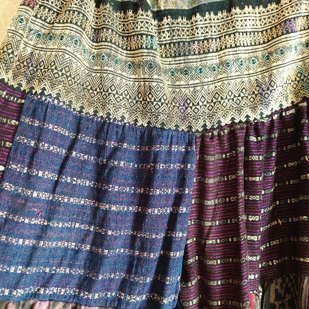 一点もの。古布 エスニック フレアパンツ パッチワーク