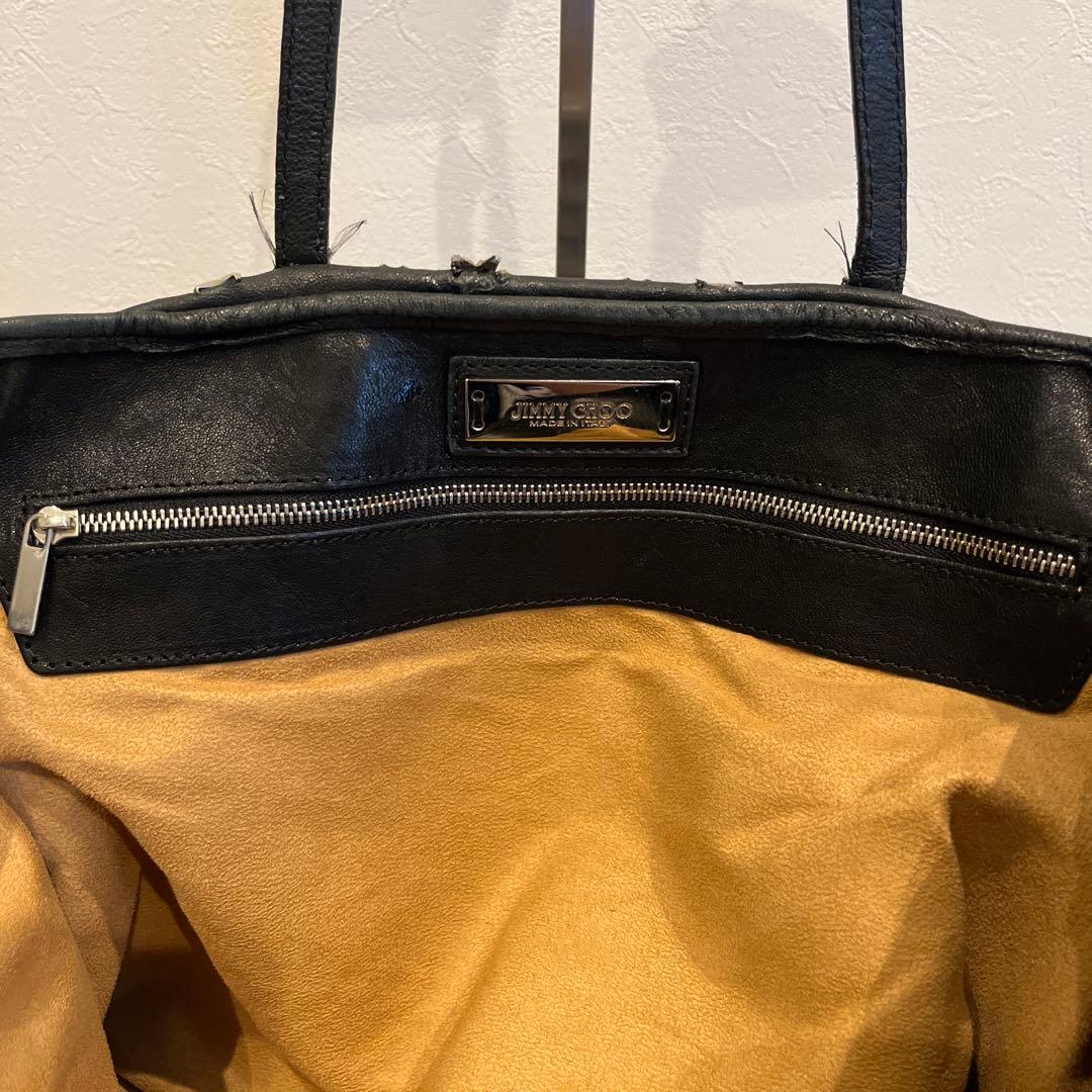 ジミーチュウスタースタッズレザートート