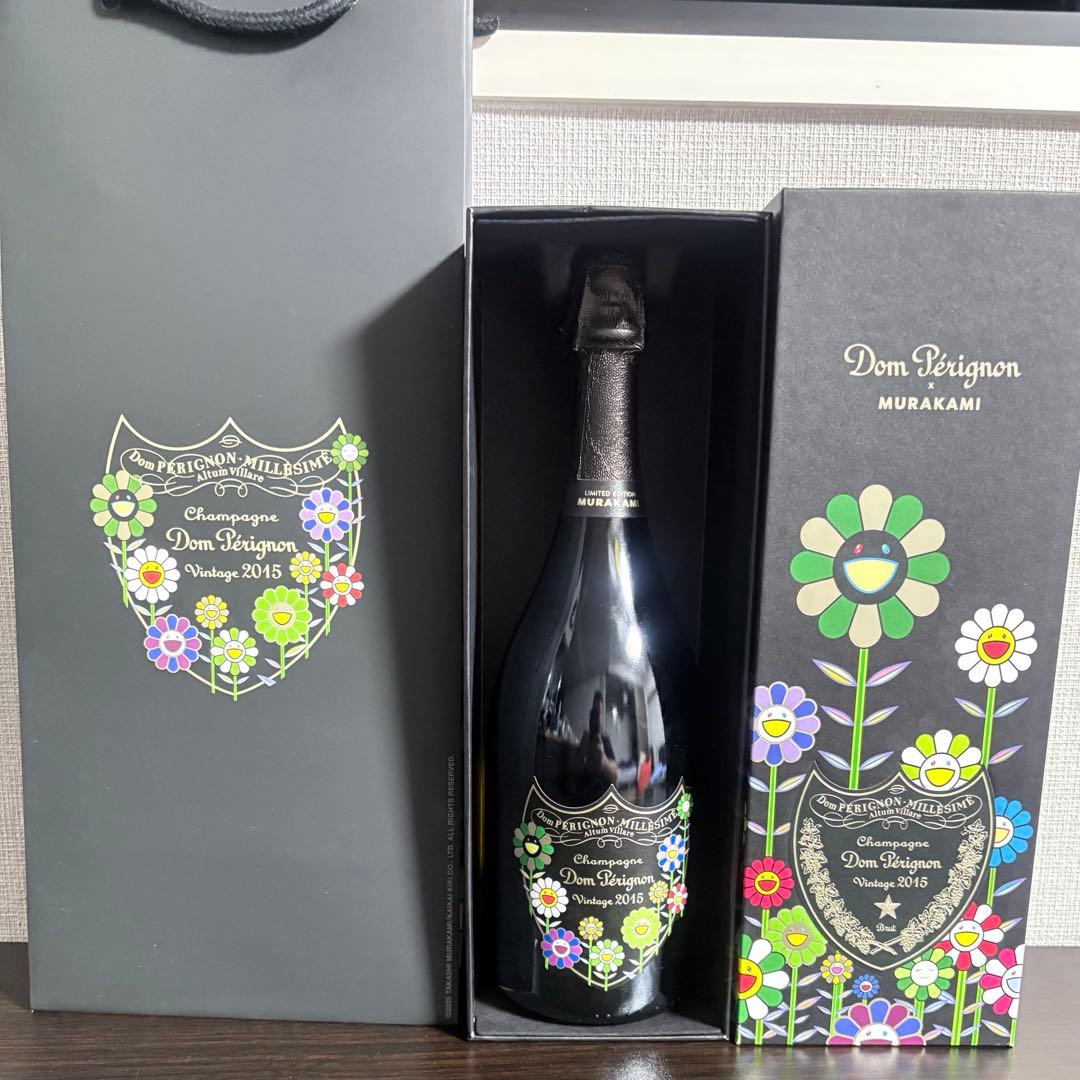 ドン ペリニョン 2015 村上隆 エディションシャンパン箱、限定ギフトバック付