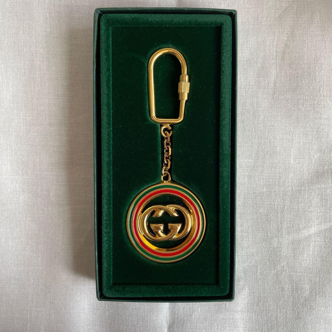 【新品】GUCCI キーホルダー キーリング チャーム オールドグッチ 箱付き