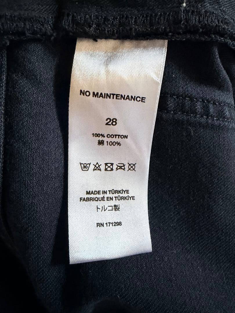 パンツ NO MAINTENANCE: BAGGY DENIM WASHED BLACK