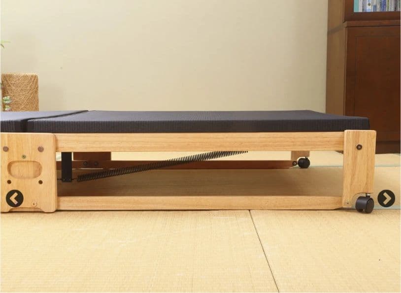 中居木工　炭入り折りたたみベッド畳 ロータイプ ワイドシングル