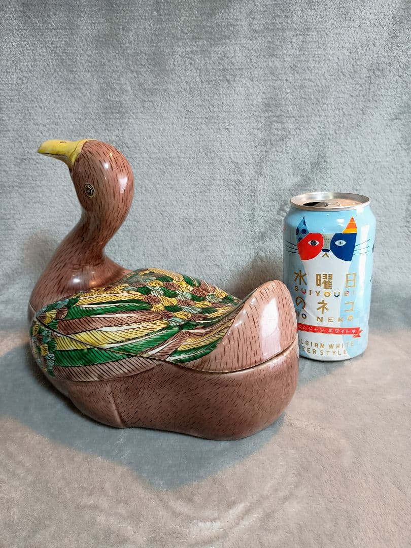 鴨型アンテークチューリン チューリン　スープ入れ容器