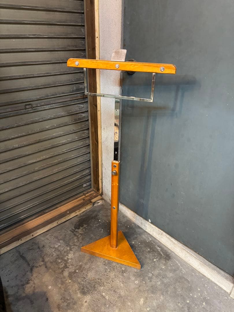 T字 ハンガーラック 伸縮 ウッド×アイアン ハンガー