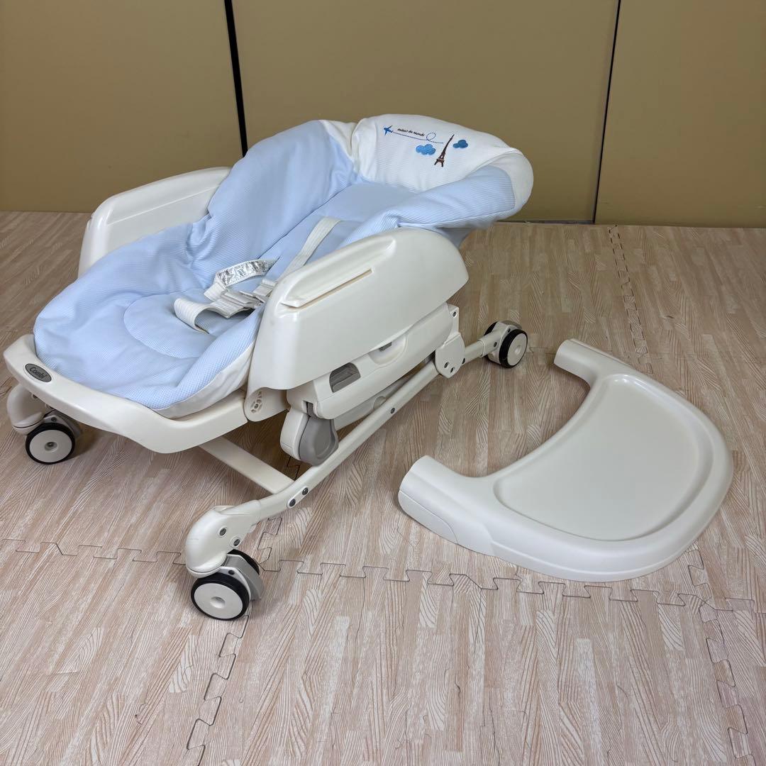 極上クリーニング済　☆美品☆　コンビ　ハイローベッド＆チェア　ネムリラ　ブルー