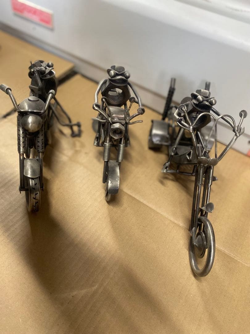 金属製バイクミニチュアアート3点セット