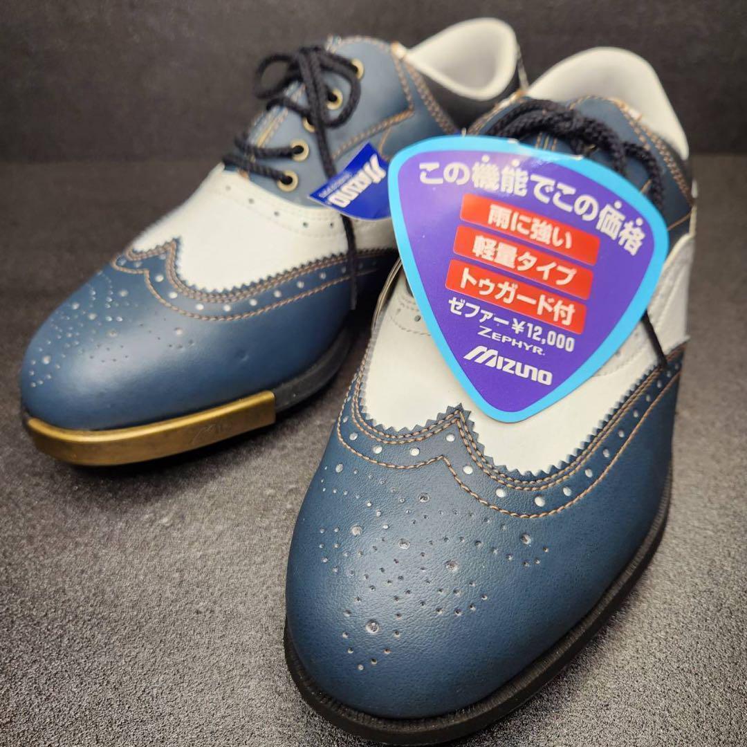 【新品、未使用】MIZUNO ミズノ　ゴルフシューズ　ウイングチップ　メダリオン