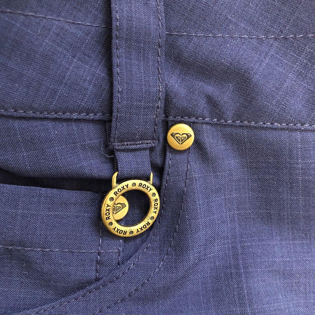 ベージュ ダウンジャケットとスノーボードパンツ セット　ROXY スキーウェア