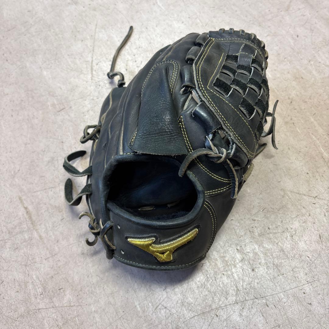 Mizuno 硬式グローブ 黒 編み込みポケット