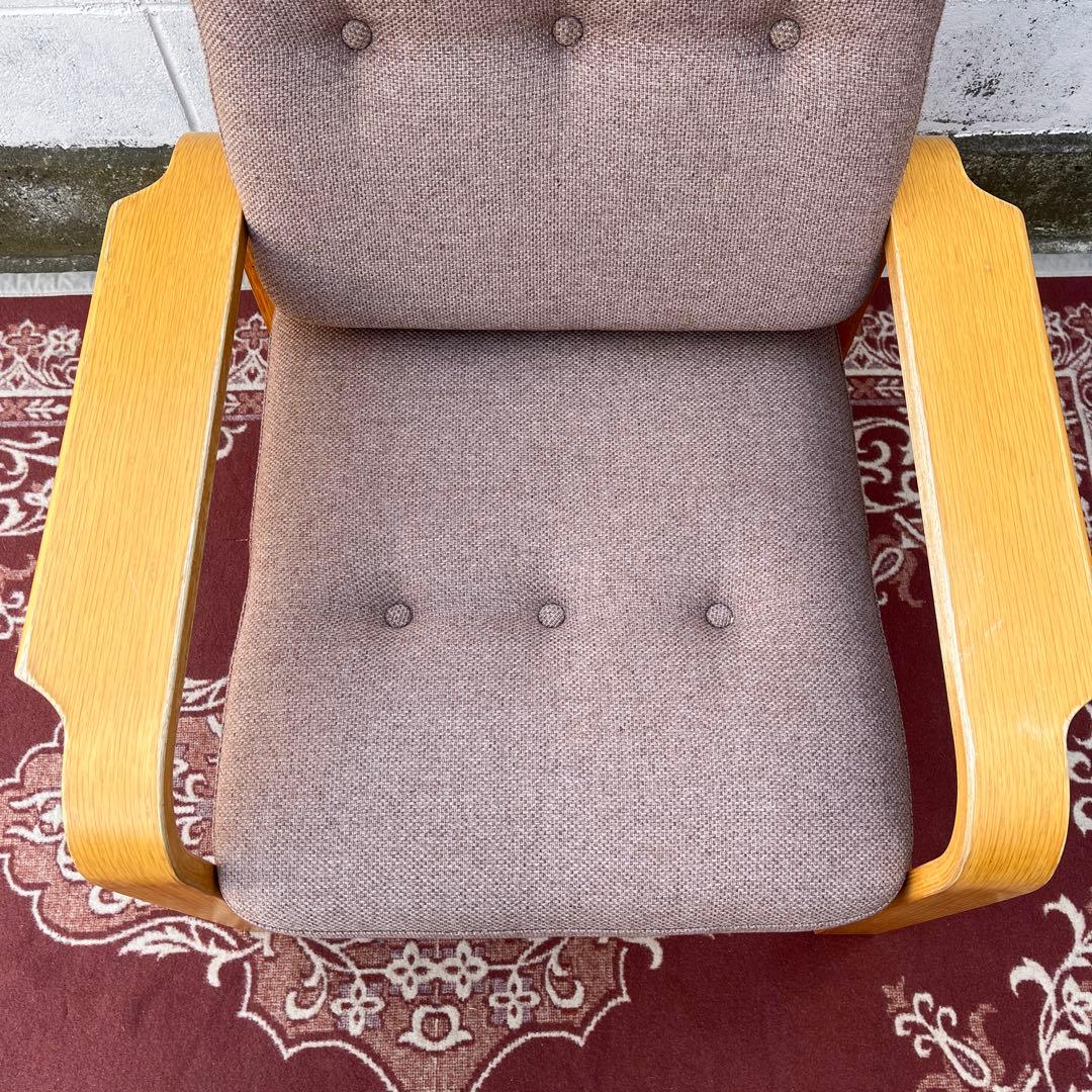 天童木工 Tendo◾️肘掛けアーム付き シングルソファ 1Pソファ 木製家具