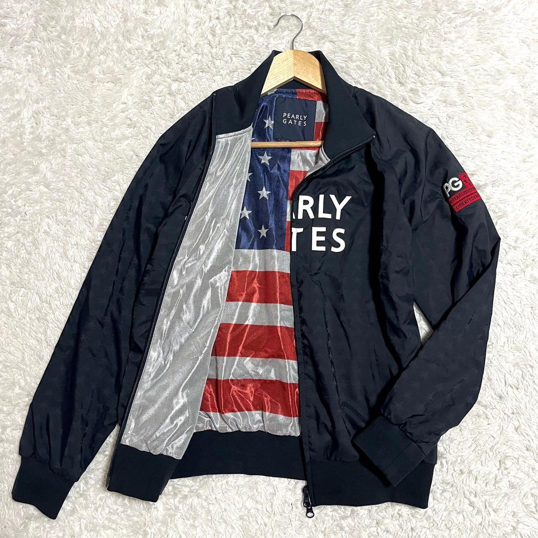 ✨未使用級✨パーリーゲイツ ナイロンジャケット 防水 アメリカ星条旗 Mサイズ