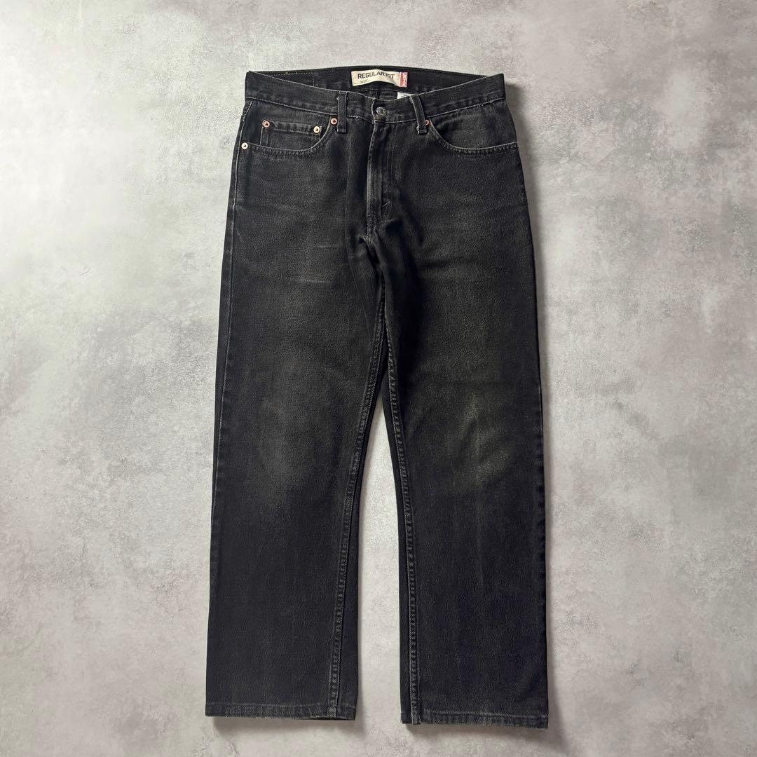 00s Levi's リーバイス 505 先染め ブラック デニムパンツ