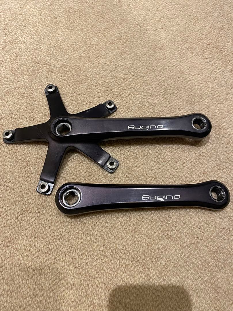 【165mm】スギノ75 クランク ピスト 競輪 シングルスピード ブルーラグ