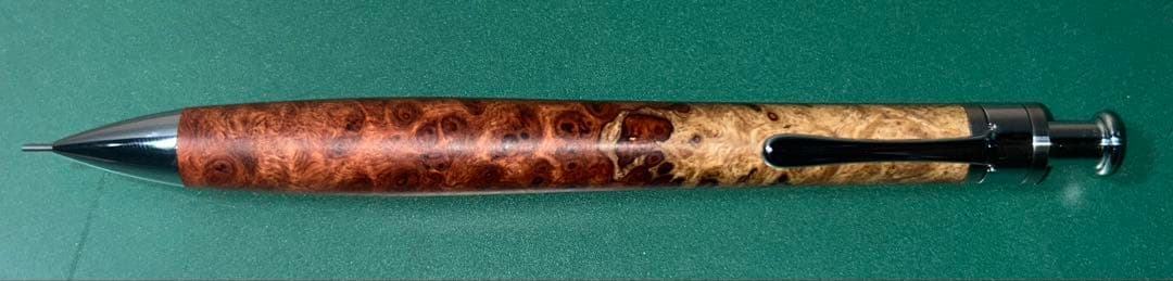 工房楔　花梨紅白　コブ杢 イベント杢　0.5mm　固定式口金付属