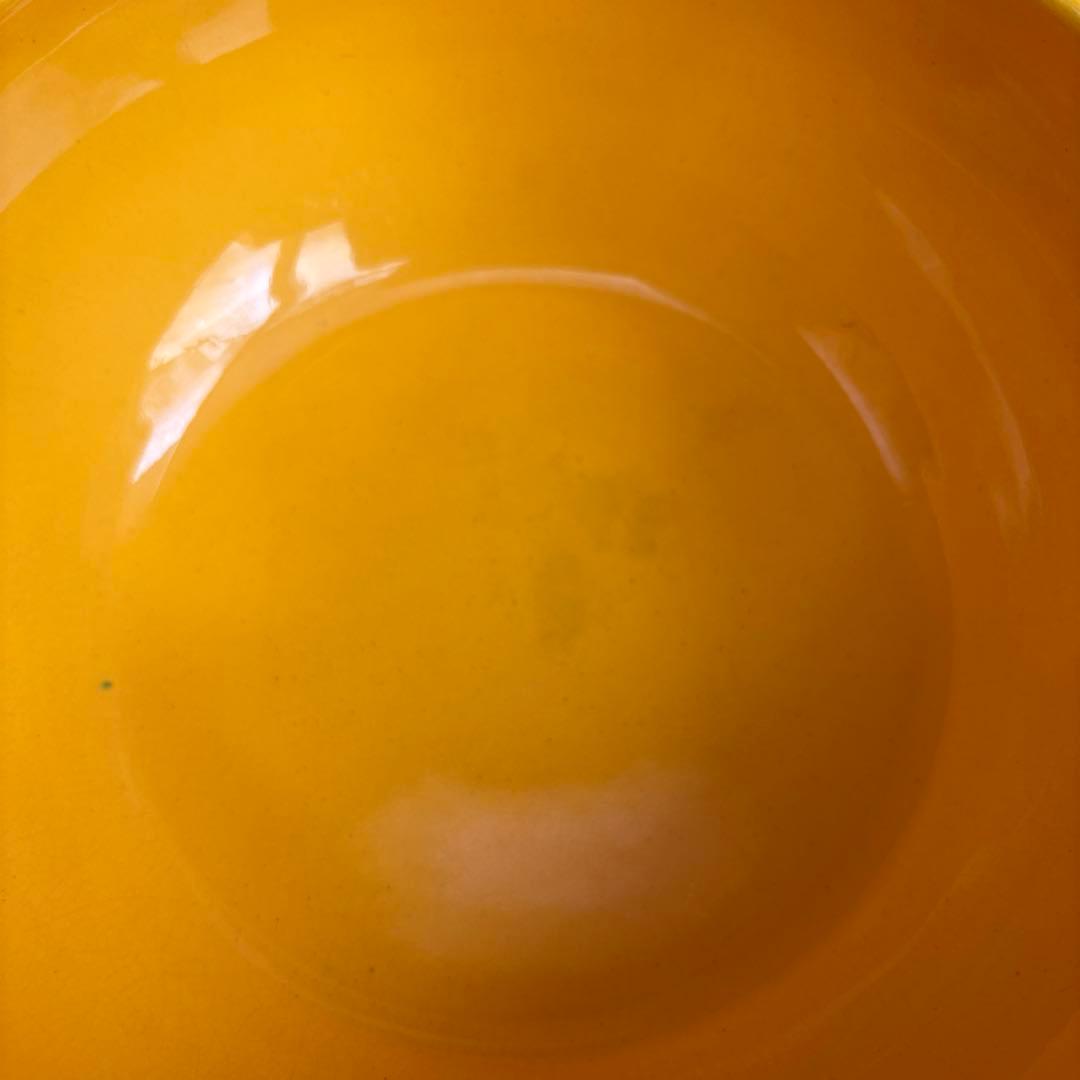 赤沢露石作 黄交趾 建水 七宝つなぎ 茶道具 共箱