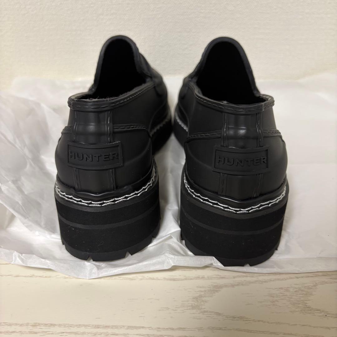 【1回着用】Hunter レインローファー　23㎝