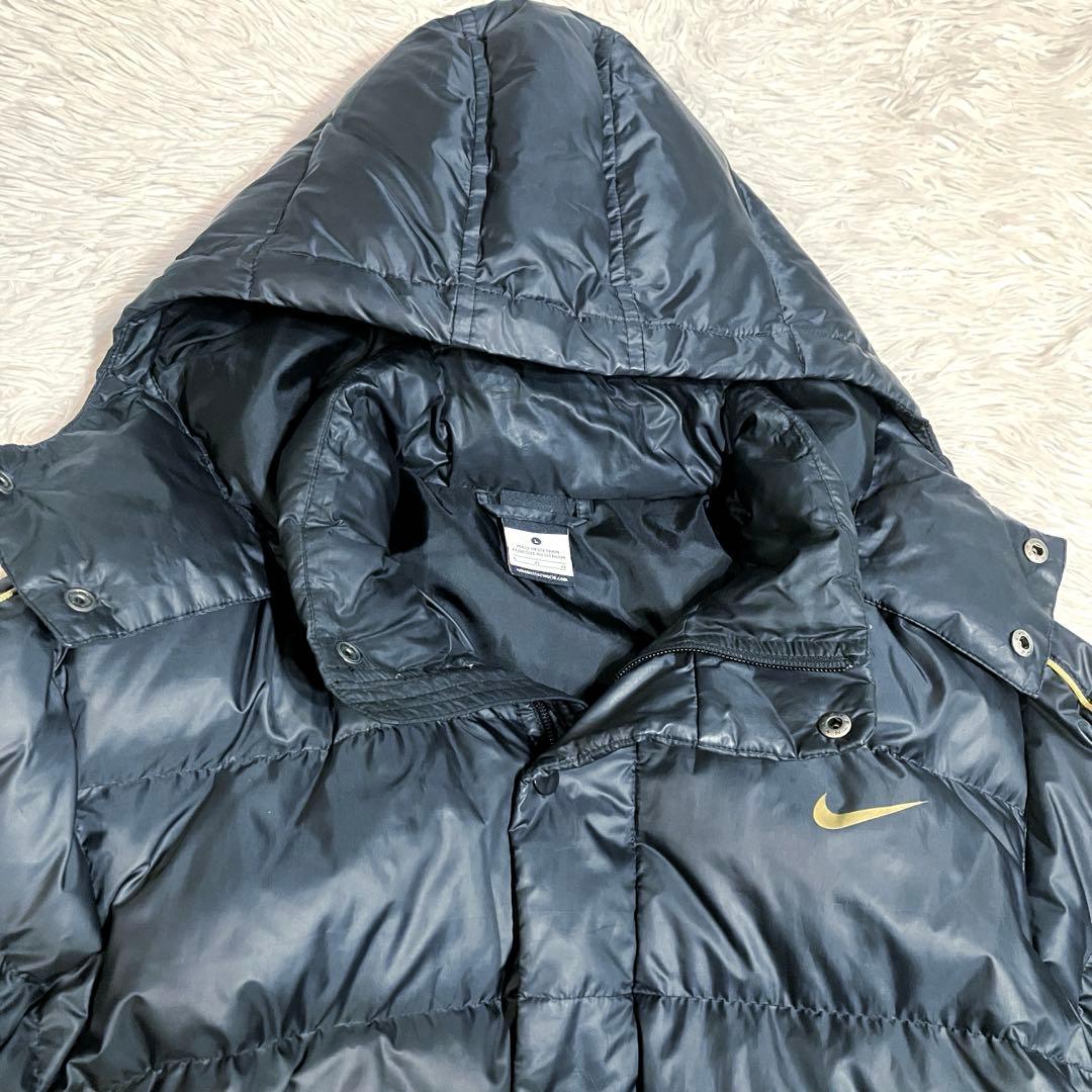 NIKE ナイキ ロングダウン ベンチコート スポーツ観戦 防寒 L 黒