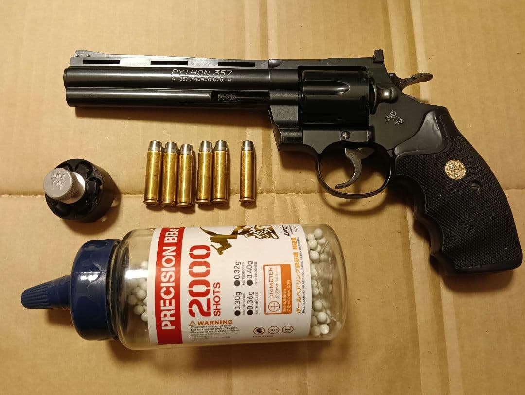 東京マルイ コルトパイソン 6インチ リアルカート仕様 ガスリボルバー