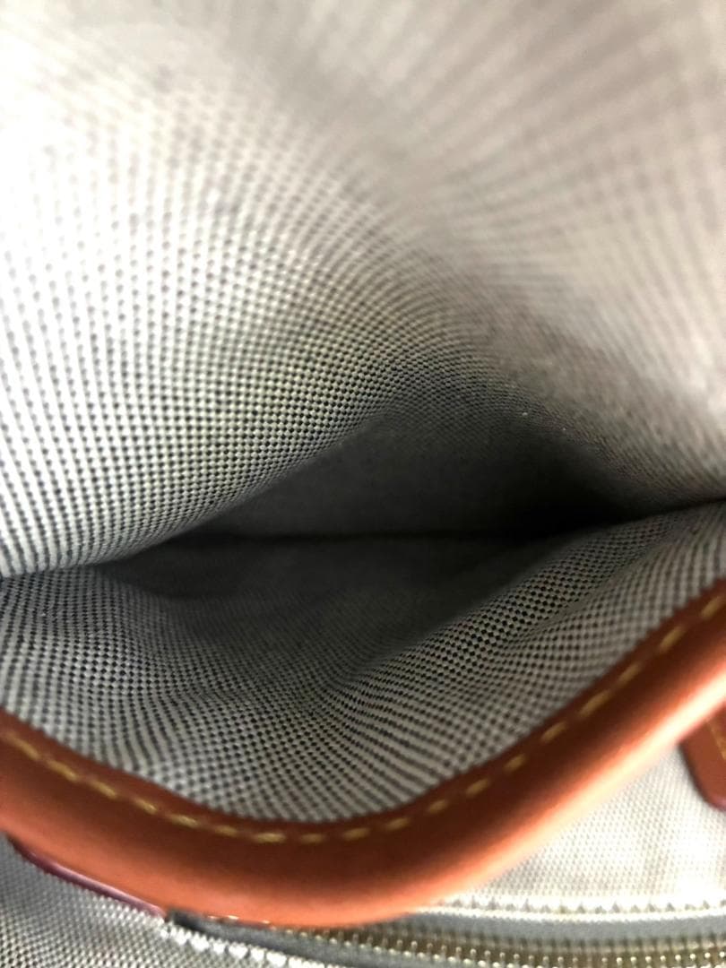 H7-196 コーチ レザー ビジネスバッグ ブルー 11104 (使用感あり)