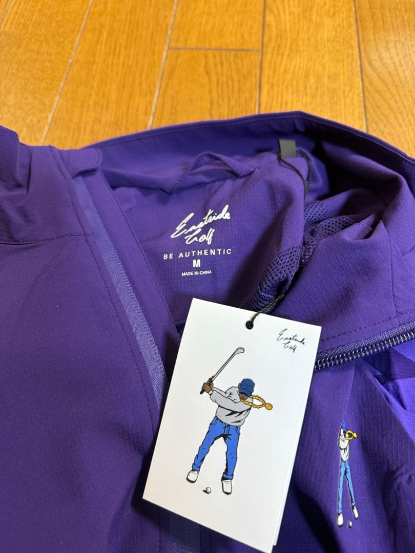 イーストサイドゴルフ　紫グラフィック半袖シャツ　M