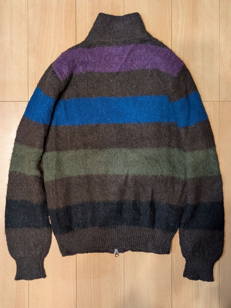 STUSSY AUTHENTIC 00s初期 ウールニット　フルジップ M