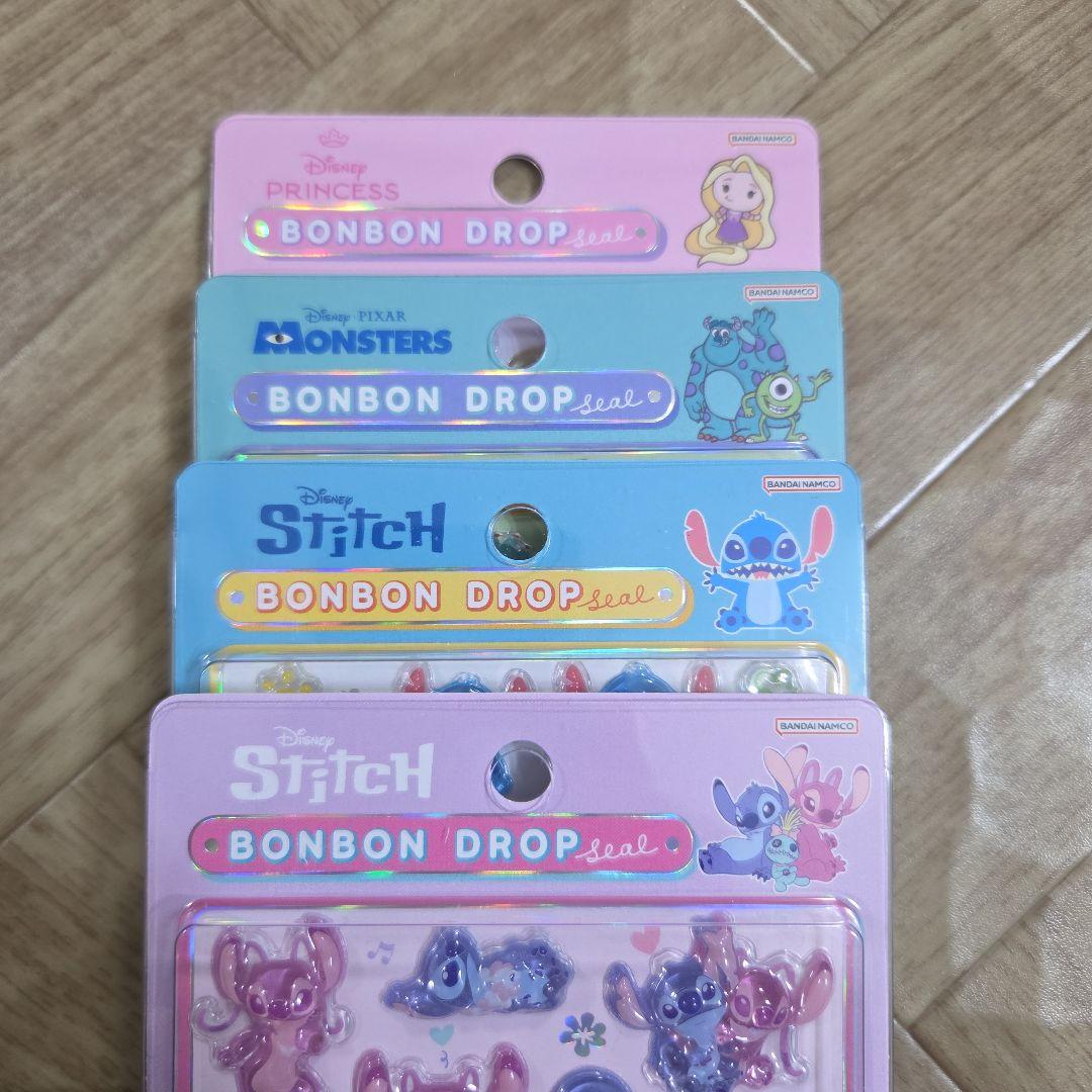 【国内正規品】ディズニー　ボンボンドロップシール　4枚セット