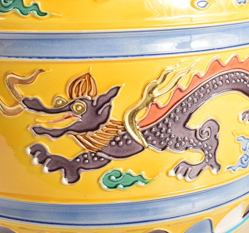 茶道具　京焼　叶松谷造　黄文跡　水指　共箱　M　R5093