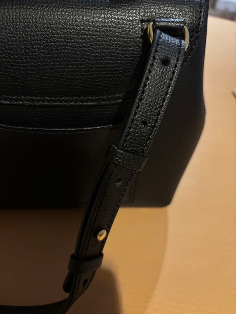 最終お値下げ！POLENE 黒 レザー ミニバッグお値下げ