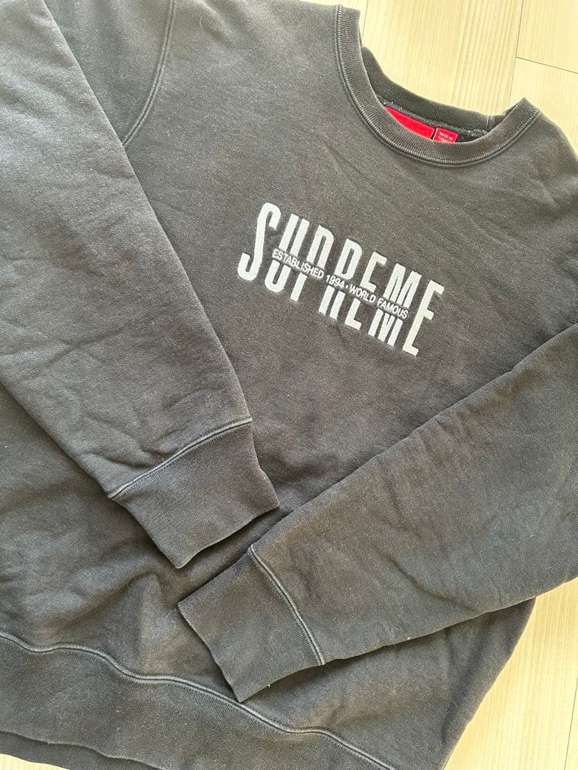 supreme 黒トレーナー　M
