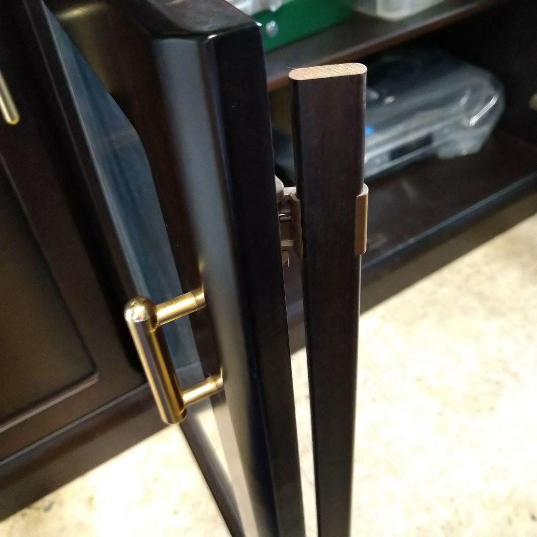 大型ダークブラウン収納キャビネット