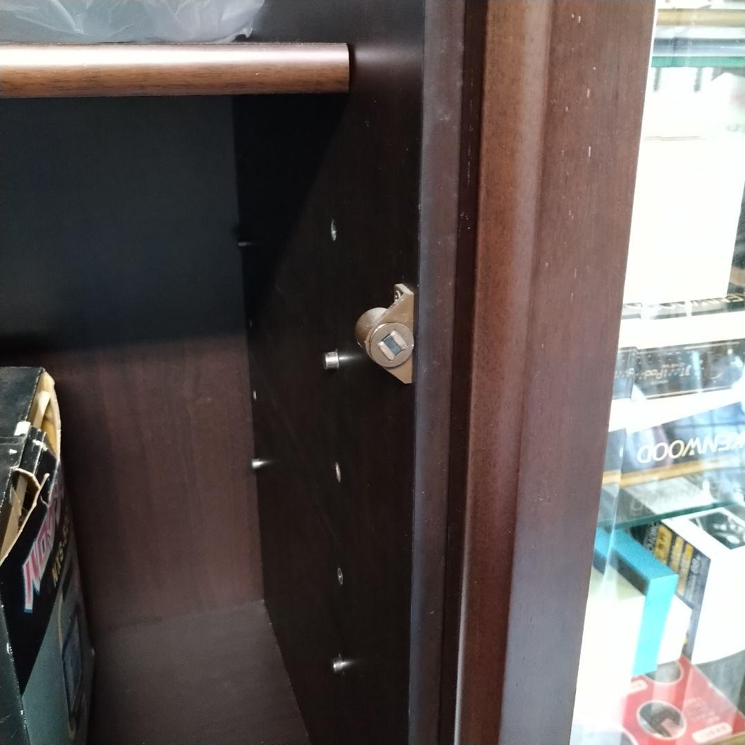 大型ダークブラウン収納キャビネット