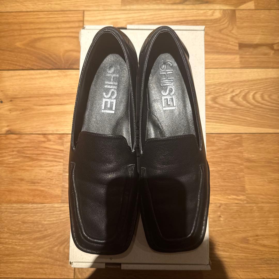 SHISEI シーセイ　SQUARE LOAFERS BLACK
