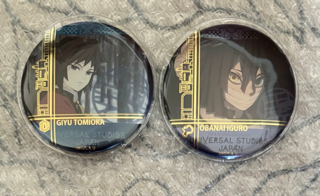 鬼滅の刃 冨岡義勇 伊黒小芭内 USJ コレクタブル缶バッジ 2021年