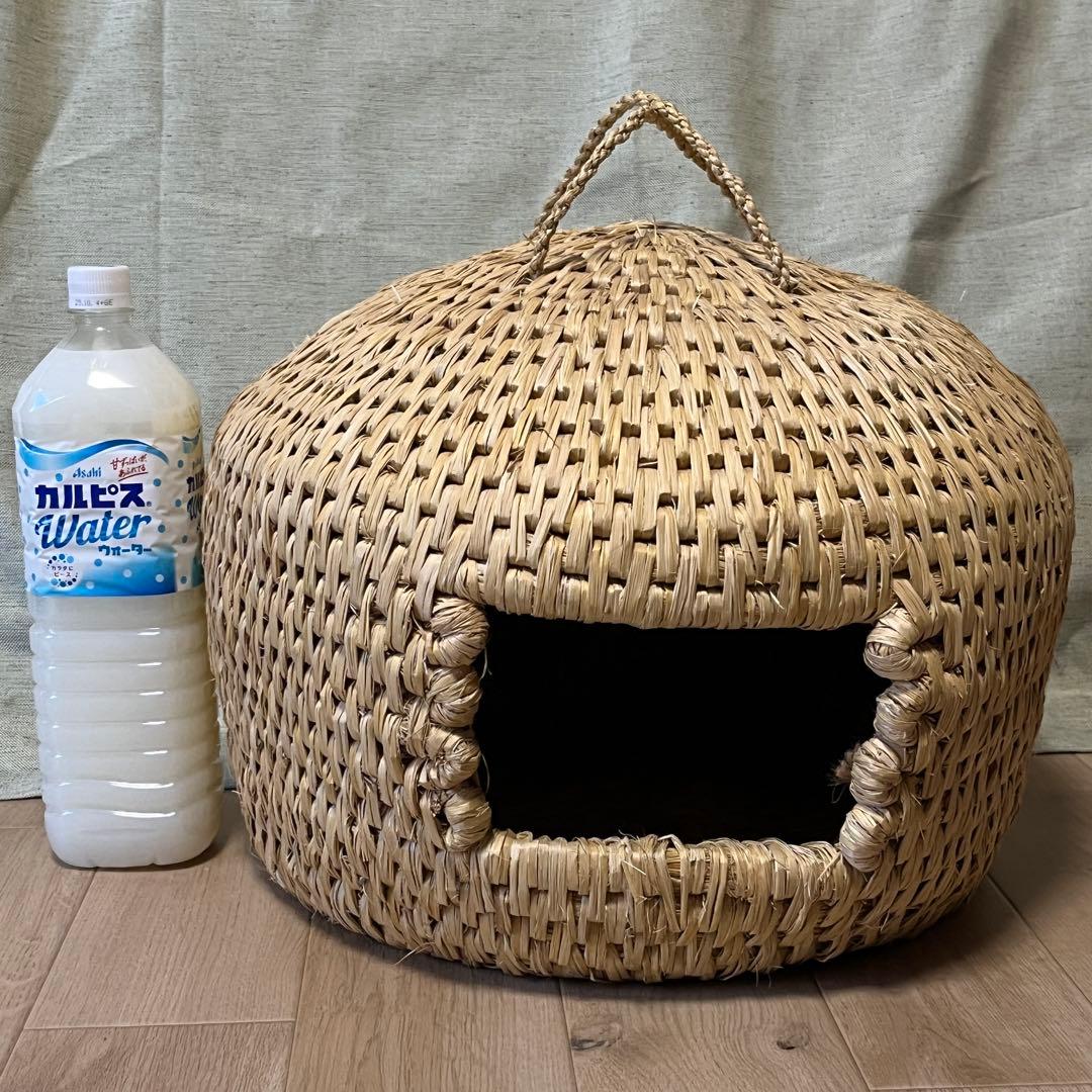 猫ちぐら 持ち手付き 新潟県小千谷市 手作り ハンドメイド 工芸品