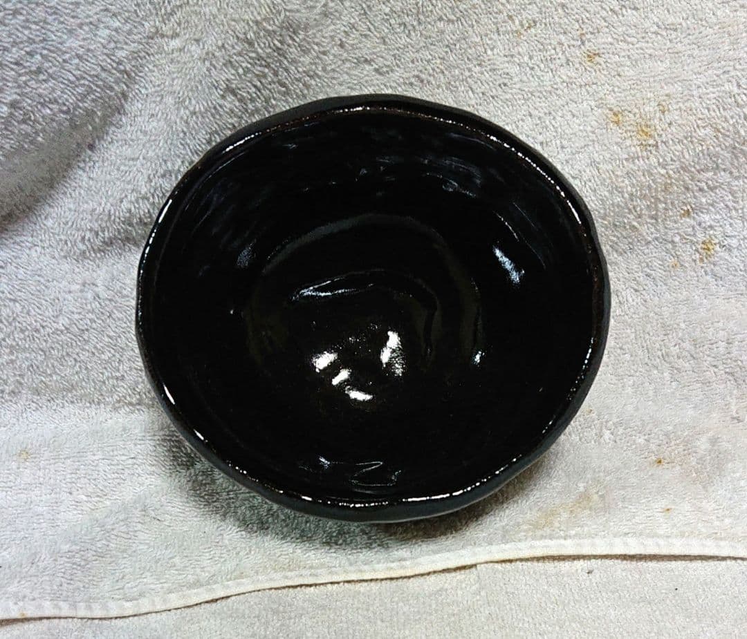 瀬戸黒茶碗 木箱付きA451