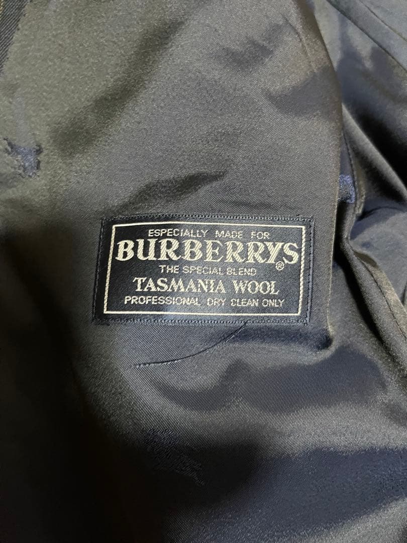 極美品 バーバリー ダブル 紺ブレ 6ボタン 金ボタン ＸL相当 イギリス製