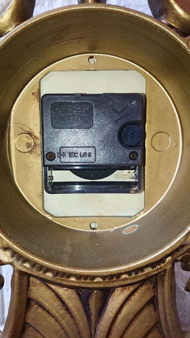 稀少 JUNGHANS ユンハンス クォーツ MOD.DEP アンティーク置時計