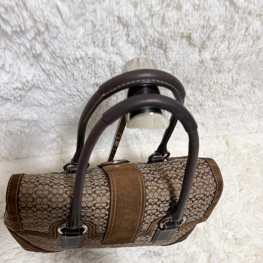 coach ソーホー　スエード　ハンドバッグ　ミング　シグネチャー