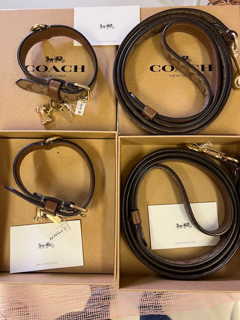 COACHリードと首輪2頭セット
