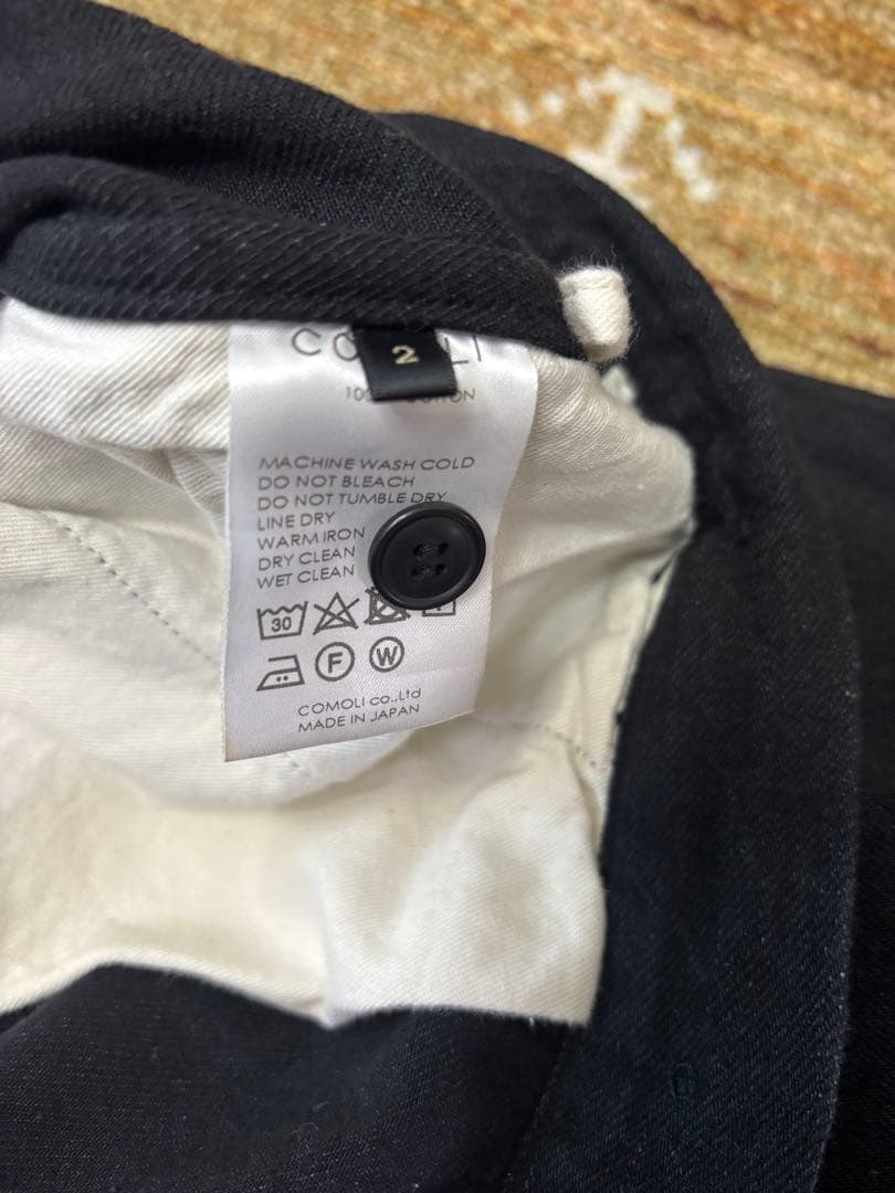 コモリcomoliデニムオーバーパンツブラック2