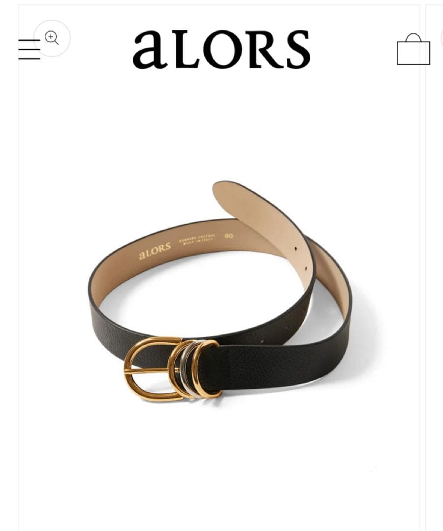 aLORS paris ベルト 70 ブラック